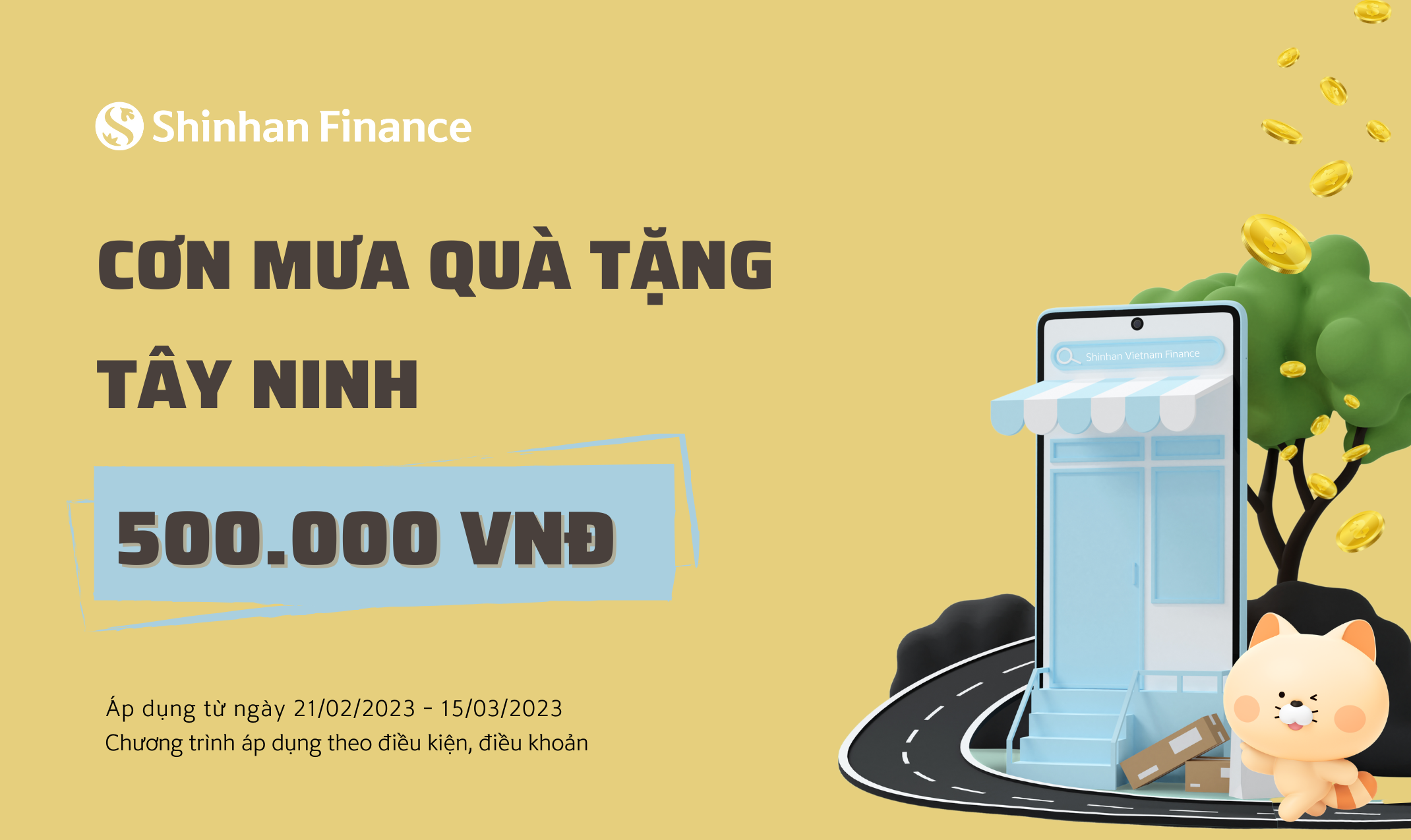 Shinhan Finance Con mua qua tang tay ninh 500 000 vnd
