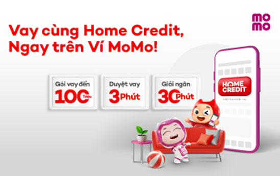 Vay tien tu Home Credit ngay tren vi MoMo