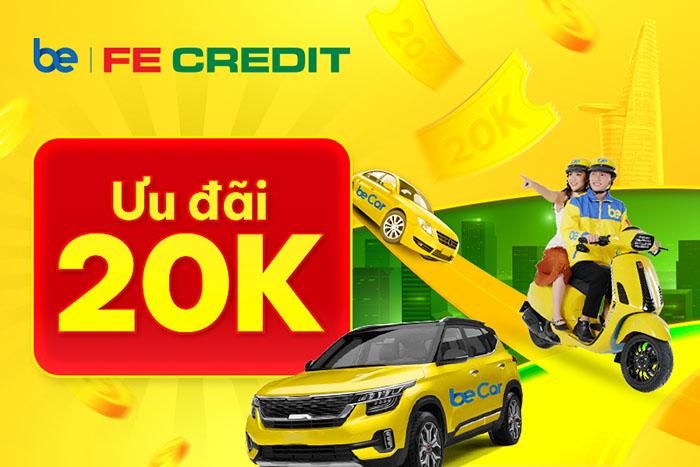 chu the tin dung fe credit nhan uu dai 20k khi dat xe goi mon tren be