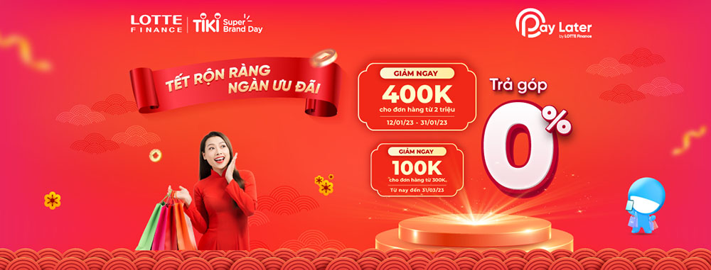 lotte finance tung khuyen mai sieu hap dan danh tang khach hang su dung dich vu mua truoc tra sau tren tiki
