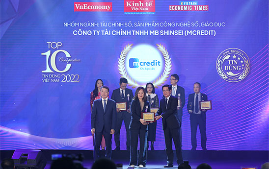 Vay TikTak của Mcredit lọt Top 10 Sản phẩm Tài chính số - Dịch vụ tin dùng Việt Nam 2022