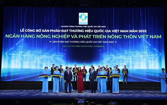 Agribank lần thứ 3 liên tiếp được vinh danh ở giải thưởng “Thương hiệu quốc gia”