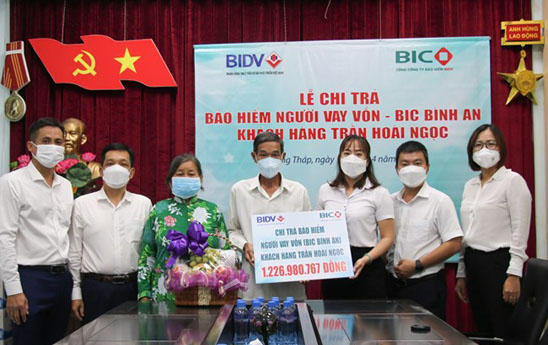 BIC chi trả hơn 1,2 tỷ đồng tiền bảo hiểm cho khách hàng tại Đồng Tháp