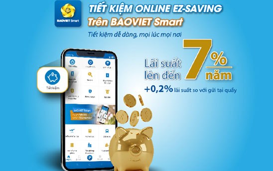 BaoVietBank ra mắt tính năng tiết kiệm Online trên BAOVIET Smart