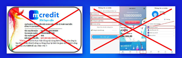 Canh bao website va tong dai mao danh Mcredit 3