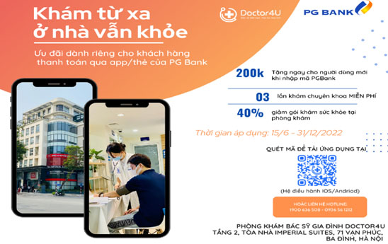Chủ thẻ PG Bank và Flexiapp nhận ưu đãi đến 40% khi tới Doctor4U