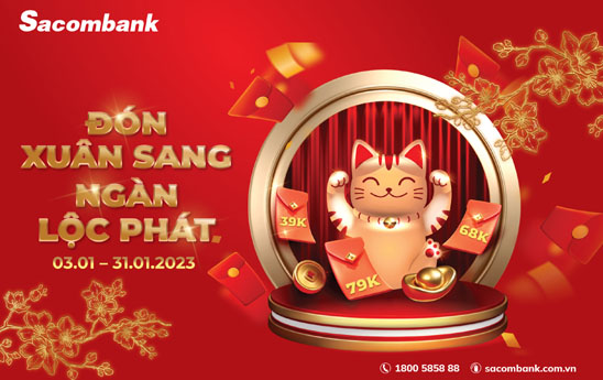 Don xuan sang nhan ngan loc cung Sacombank