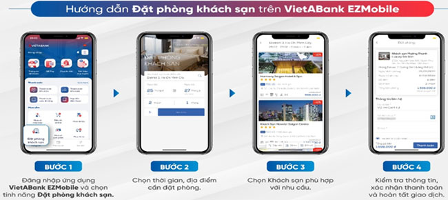 Dong gia dat phong khach san tai VietABank EZMobile 2