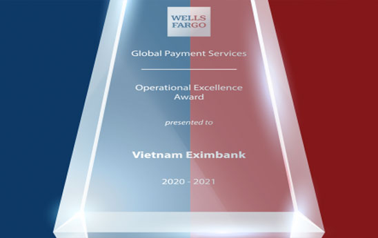Eximbank nhận giải thưởng “Chất lượng thanh toán quốc tế xuất sắc