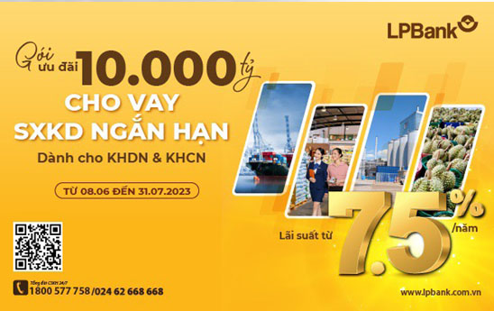 LPBank nang quy mo goi uu dai len 10000 ty dong