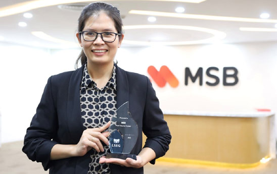 MSB duoc vinh danh la Ngan hang co khoi luong giao dich ngoai te lon