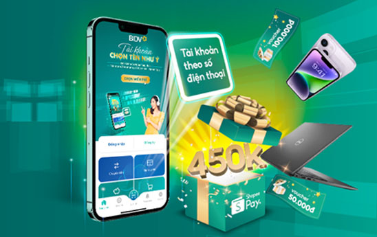 Mo tai khoan BIDV tren Shopee