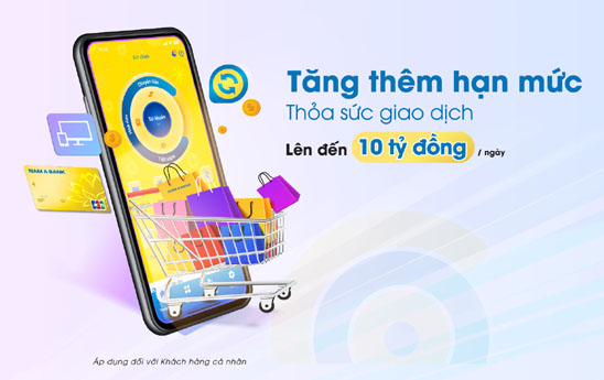 Nam A Bank tang han muc giao dich