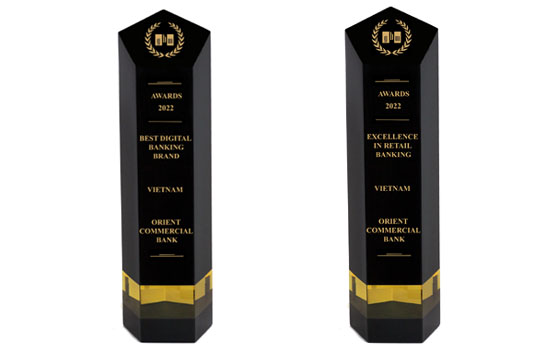 OCB nhận 02 giải thưởng của tạp chí thương hiệu toàn cầu