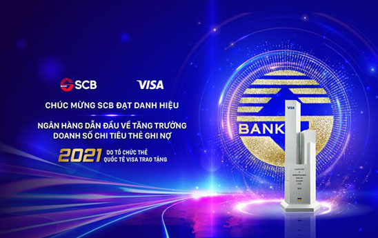 SCB dẫn đầu về tăng trưởng doanh số chi tiêu thẻ ghi nợ của Visa năm 2021