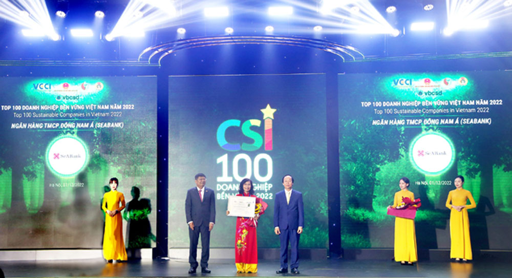 SeABank duoc vinh danh Doanh nghiep ben vung Viet Nam nam 2022