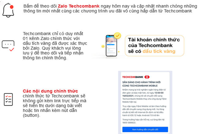 Techcombank chinh thuc ra mat kenh thong tin tren Zalo 2