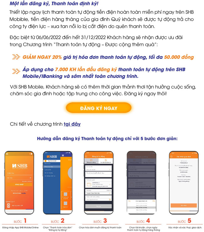 Thanh toan tu dong tren SHB Mobile 2
