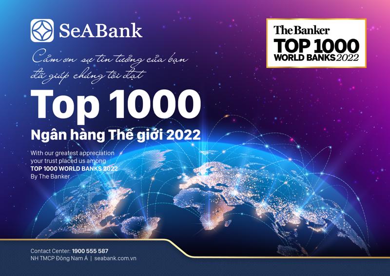 The Banker xếp SeABank trong “Top 1000 Ngân hàng thế giới 2022”