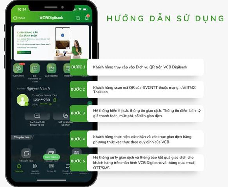 VCB Digibank ra mat tinh nang thanh toan QR Thai Lan 2