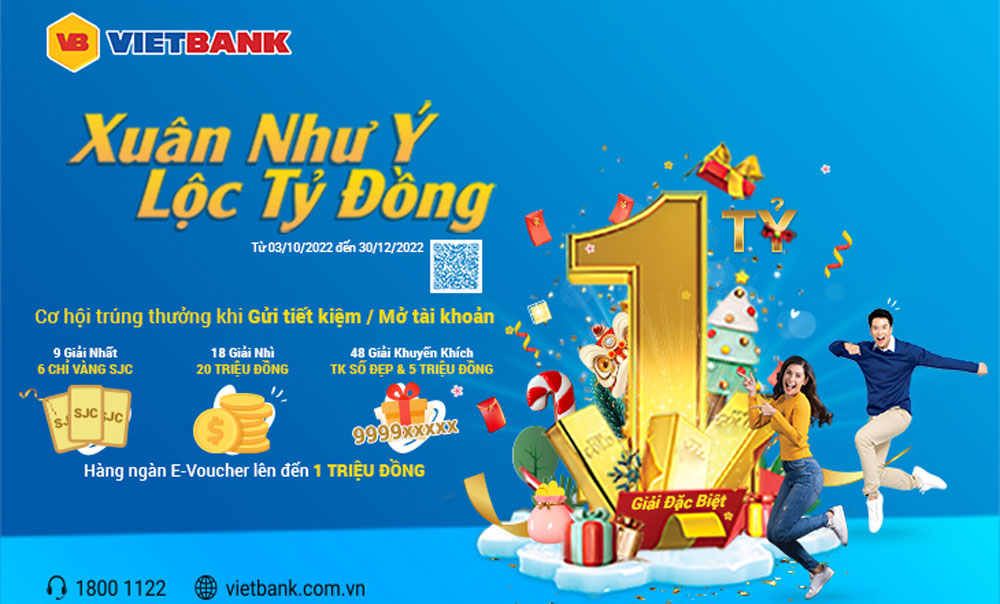 Vietbank uu dai lai suat cao cung nhieu qua tang 2