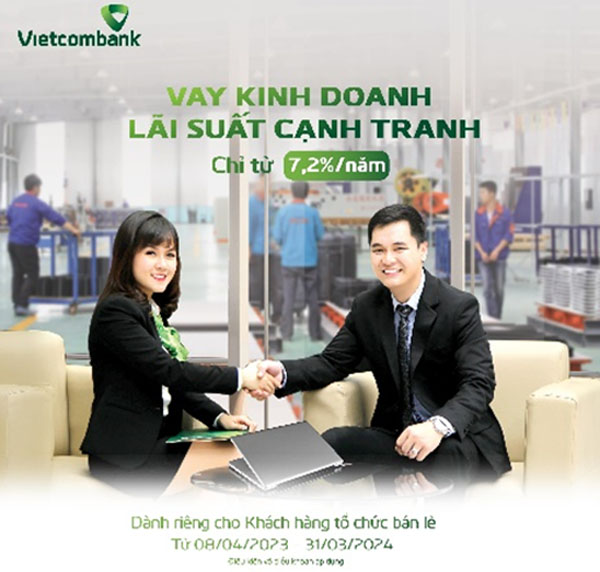 Vietcombank danh 55000 ty dong cho khach hang to chuc 1