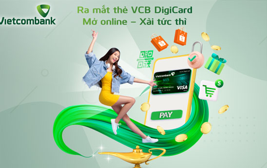 Vietcombank ra mat the ghi no quoc te phi vat ly