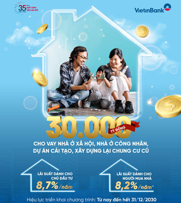 VietinBank uu dai lai suat cho chu dau tu va nguoi mua nha 1