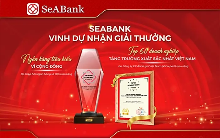 seabank duoc vinh danh ngan hang tieu bieu vi cong dong 2022 va top 50 doanh nghiep tang truong xuat sac nhat viet nam