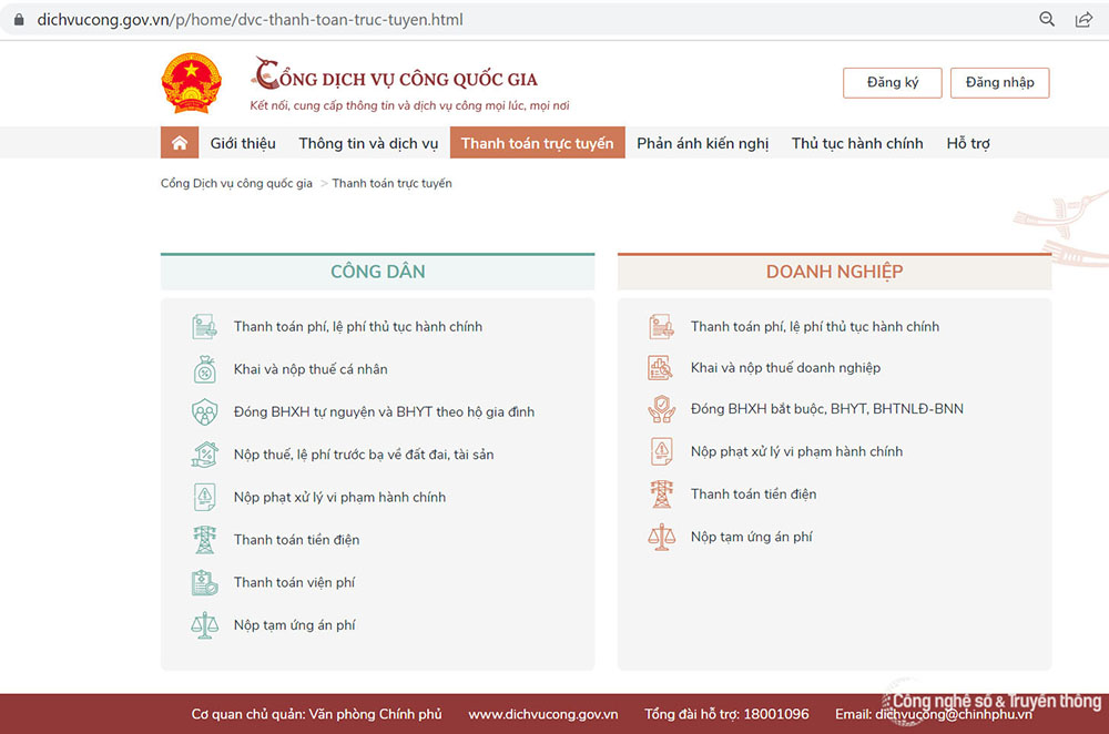 Da co hon 3 trieu giao dich thanh toan truc tuyen qua Cong Dich vu cong quoc gia1