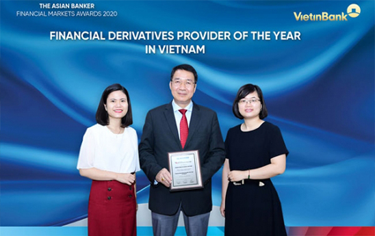 VietinBank là “Ngân hàng cung ứng sản phẩm phái sinh tài chính tốt nhất năm 2020 tại Việt Nam”