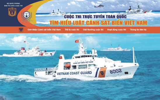 Thi trực tuyến toàn quốc “Tìm hiểu Luật Cảnh sát biển Việt Nam”